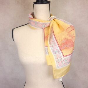 Vintage Yellow Red Blue Neck Scarf